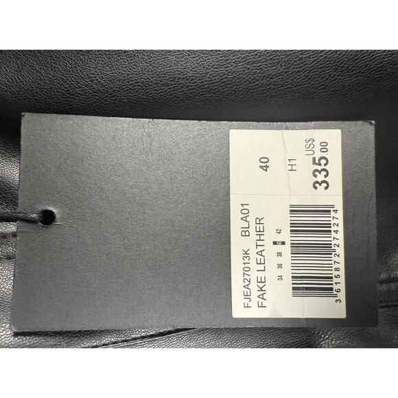 NWT The Kooples Black Leather Pants Size 40 - Picture 6 of 7